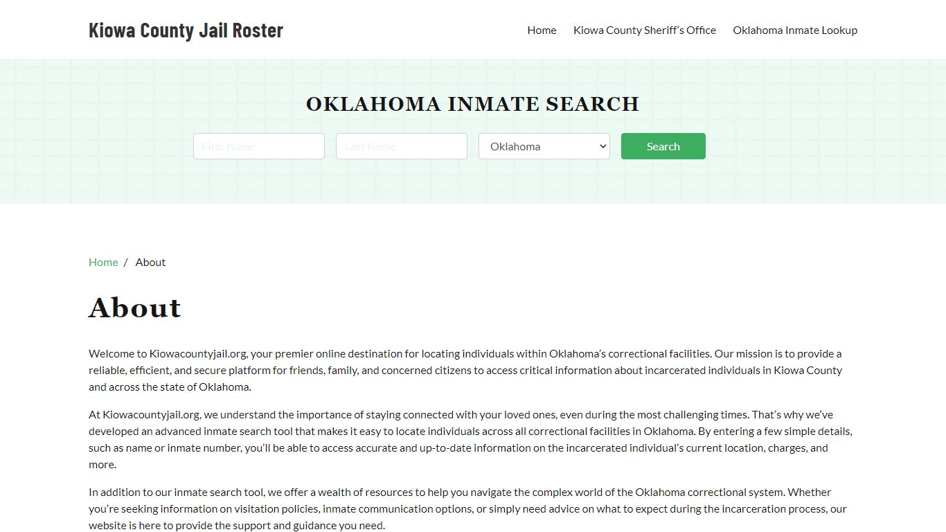 About - kiowacountyjail.org